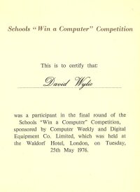 Win A Computer Certificate