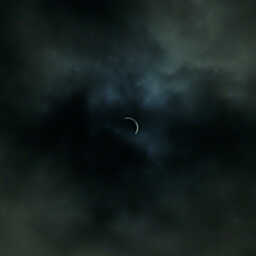 Solar Eclipse After Totality - Wide Angle